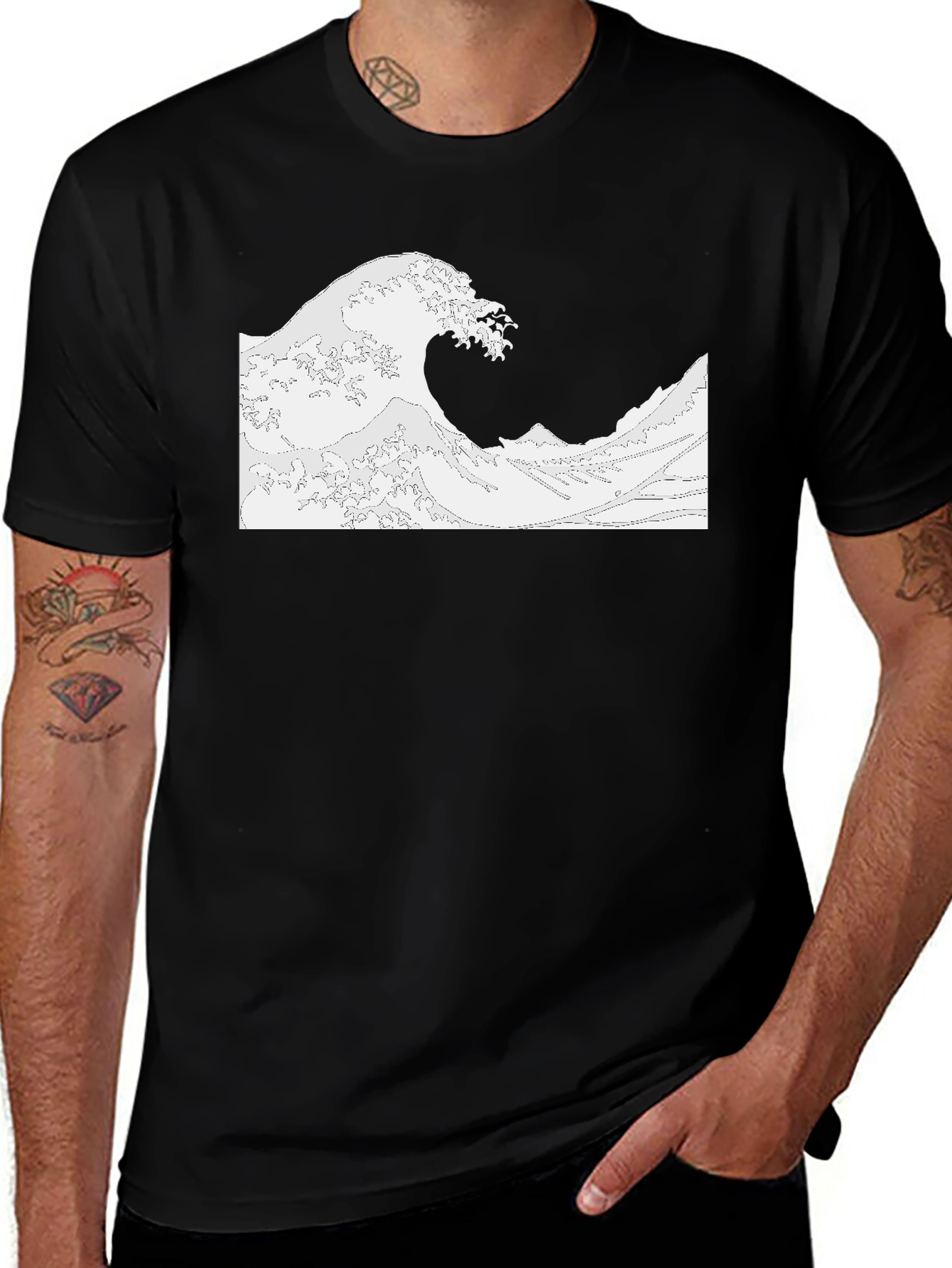 Great Wave Black T-Shirt