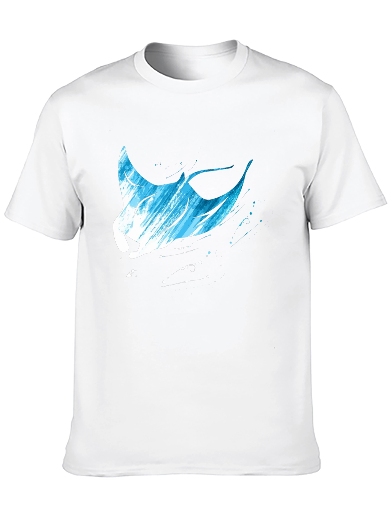 Manta Ray Graphic T-Shirt - Black Cotton Tee