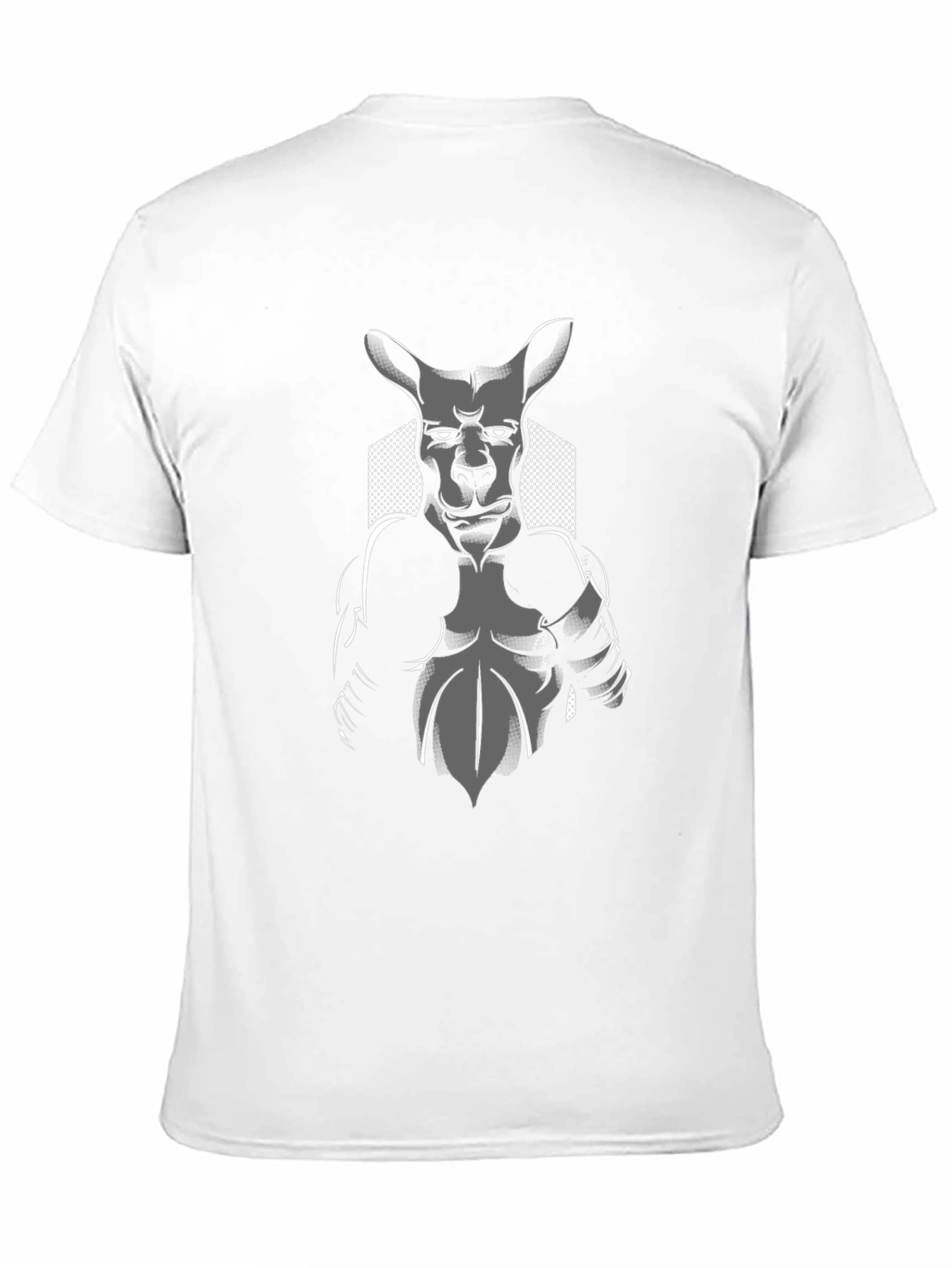 Kangaroo Boxer Graphic Tee - Black Cotton T-Shirt