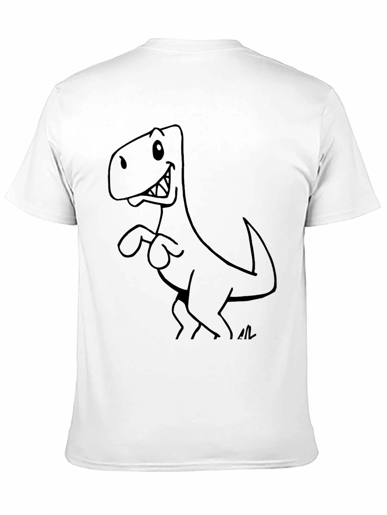 Cartoon Dinosaur Graphic T-Shirt