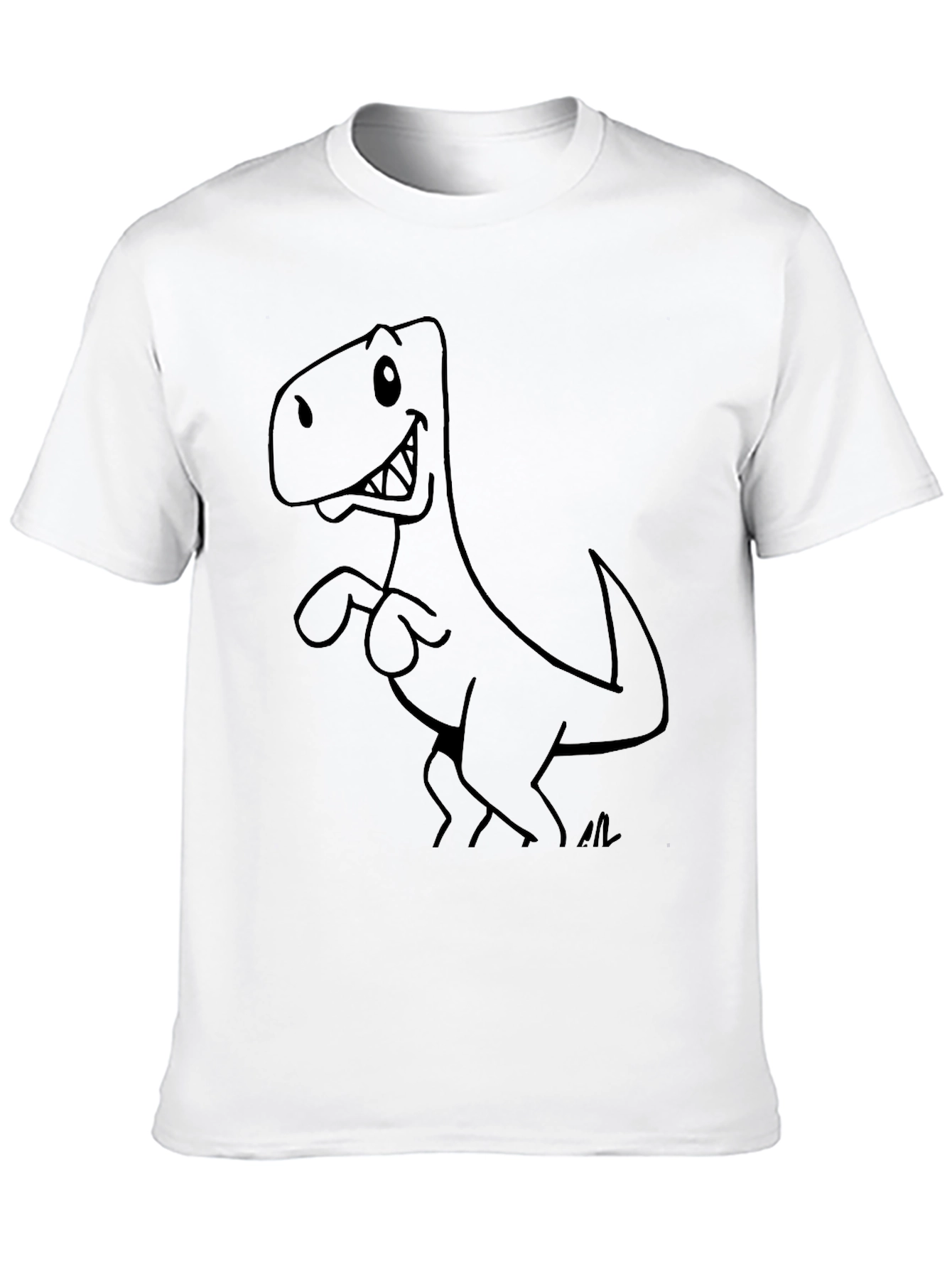 Cartoon Dinosaur Graphic T-Shirt