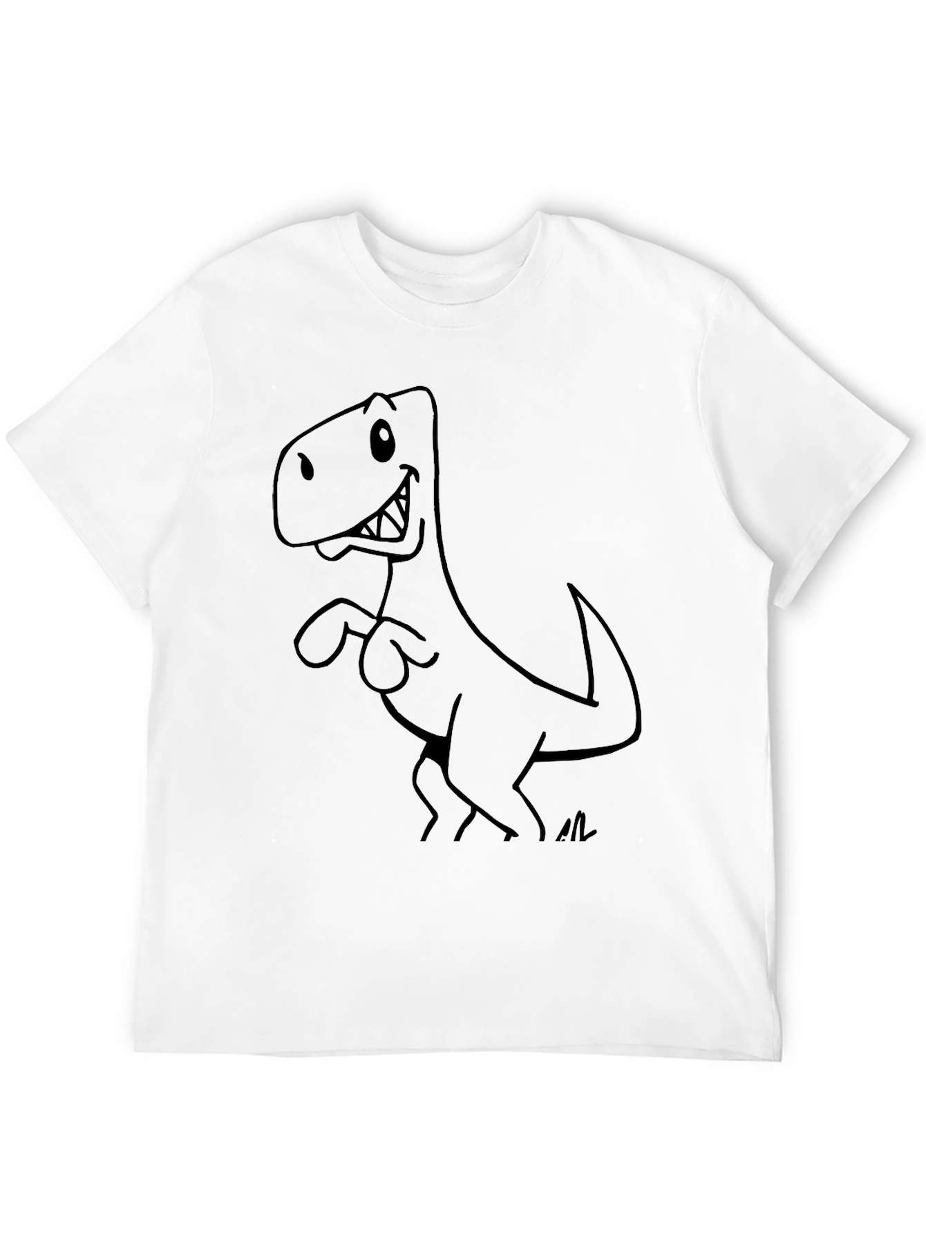 Cartoon Dinosaur Graphic T-Shirt