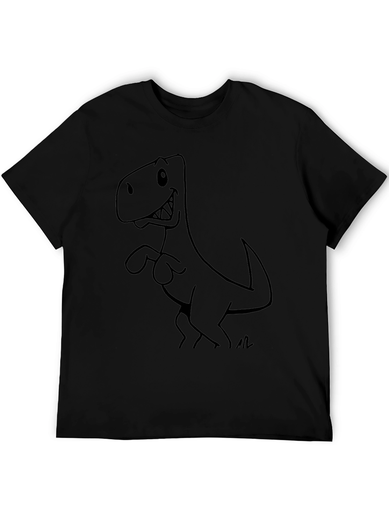 Cartoon Dinosaur Graphic T-Shirt