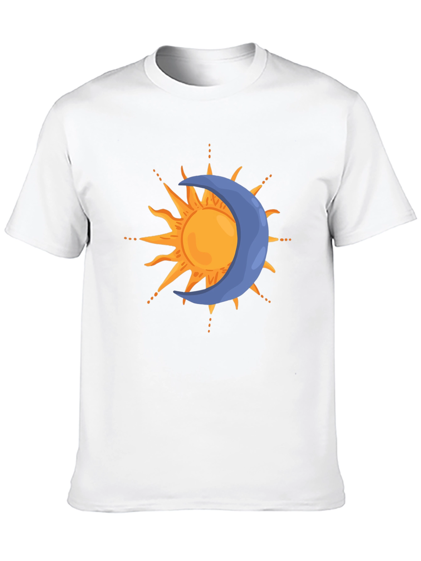 Celestial Sun & Moon Graphic Tee - Black
