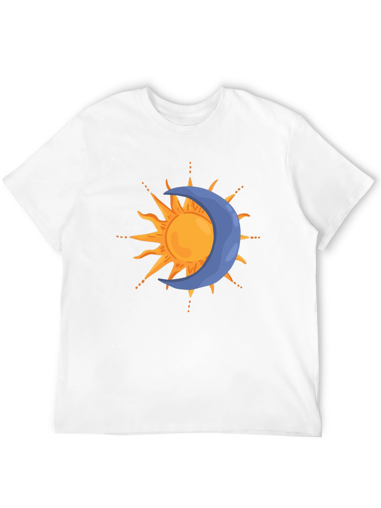 Celestial Sun & Moon Graphic Tee - Black