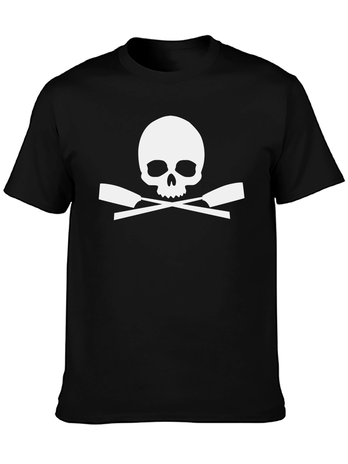 Skull & Crossed Oars Black T-Shirt