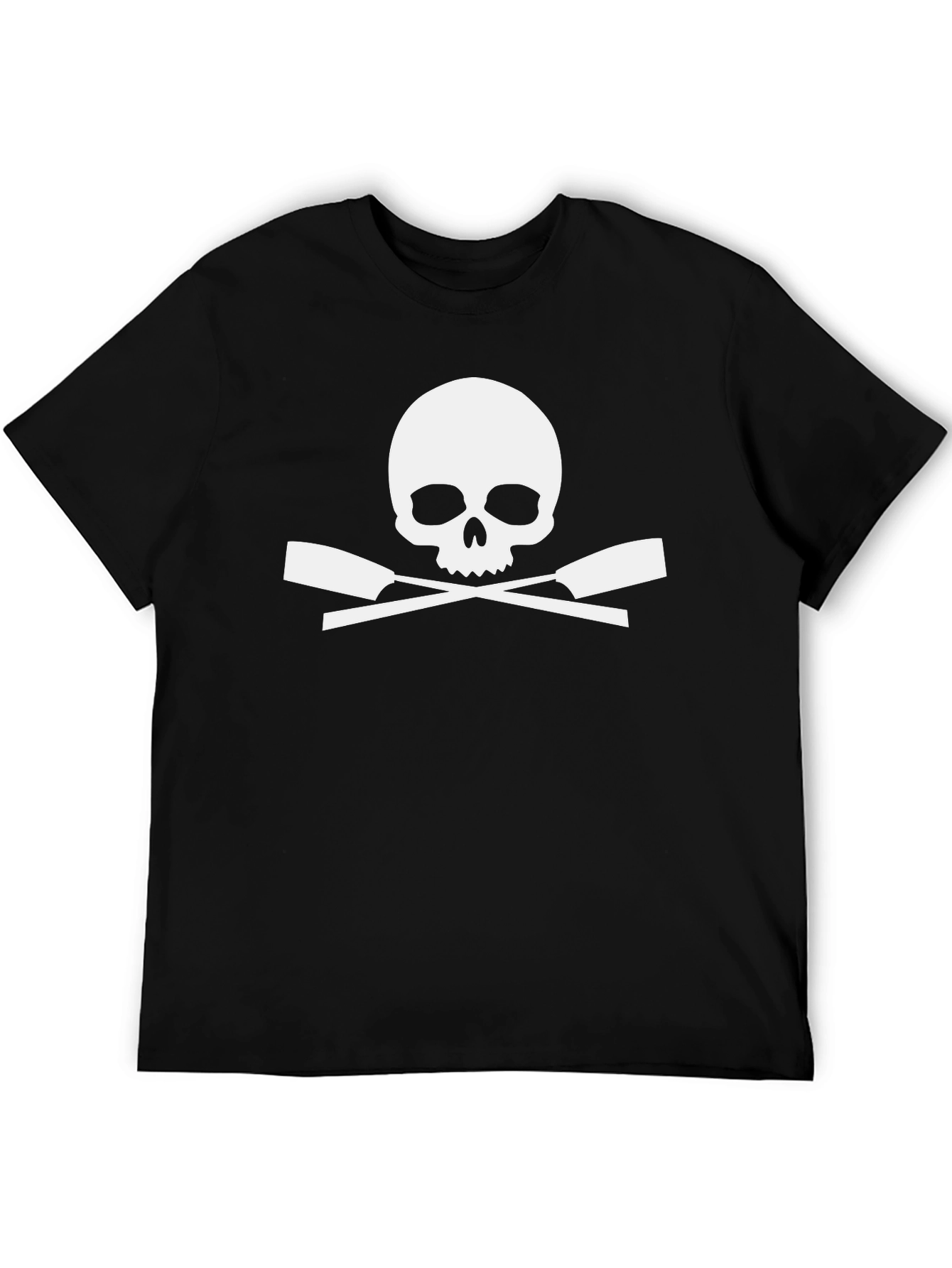 Skull & Crossed Oars Black T-Shirt