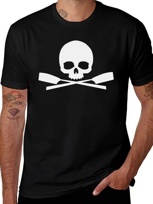Skull & Crossed Oars Black T-Shirt