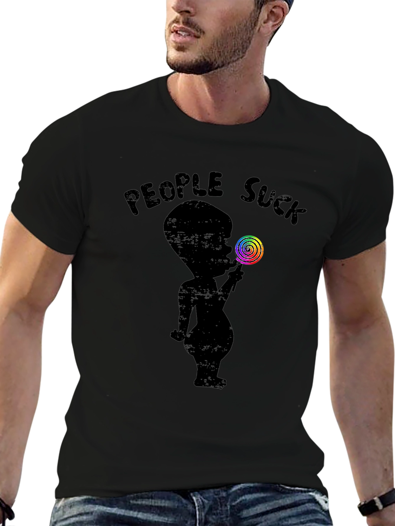People Suck Lollipop Graphic Tee