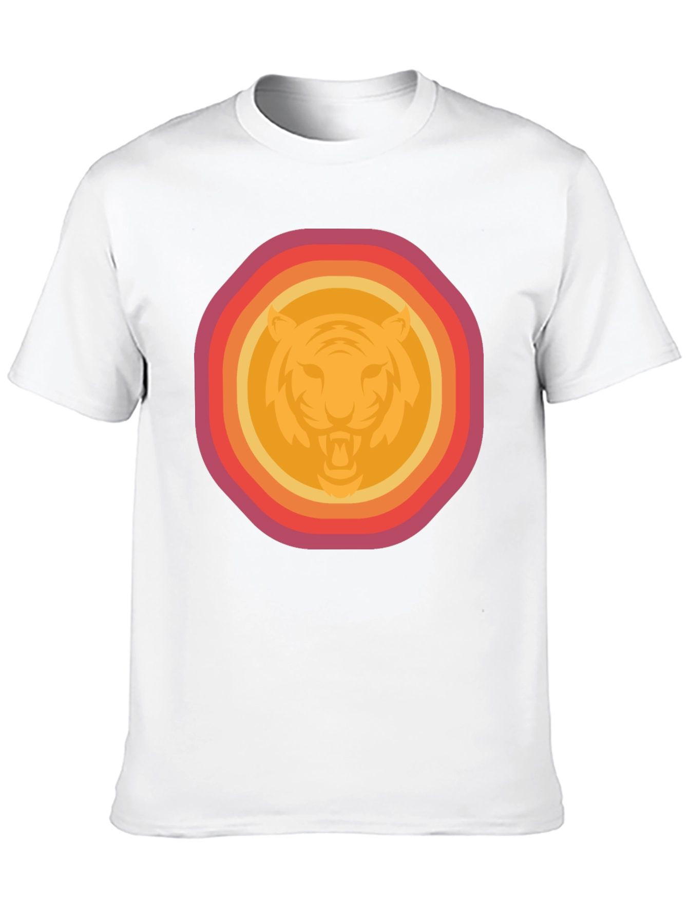 Retro Tiger Graphic Tee - Mens Black T-Shirt
