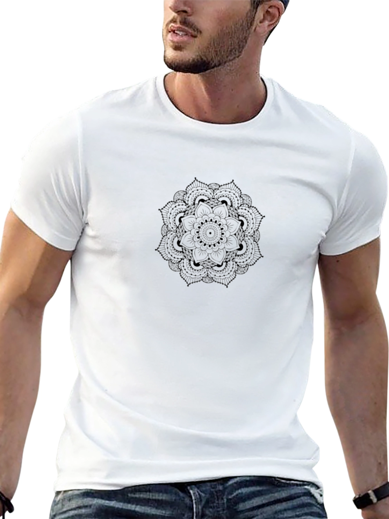Black Mandala T-Shirt - Classic Comfort