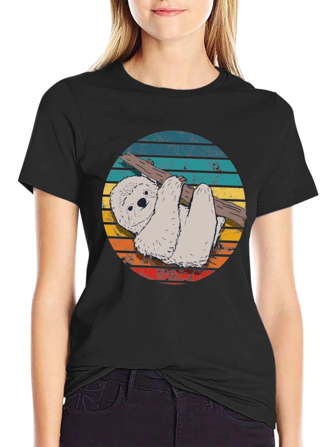 Retro Sloth T-Shirt - Hang Loose