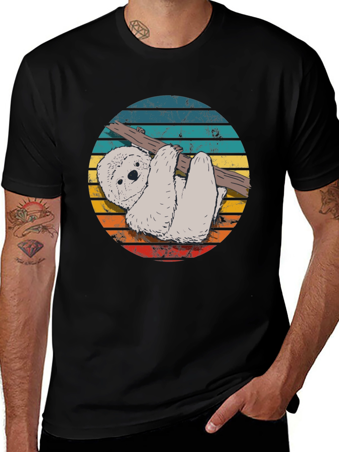 Retro Sloth T-Shirt - Hang Loose