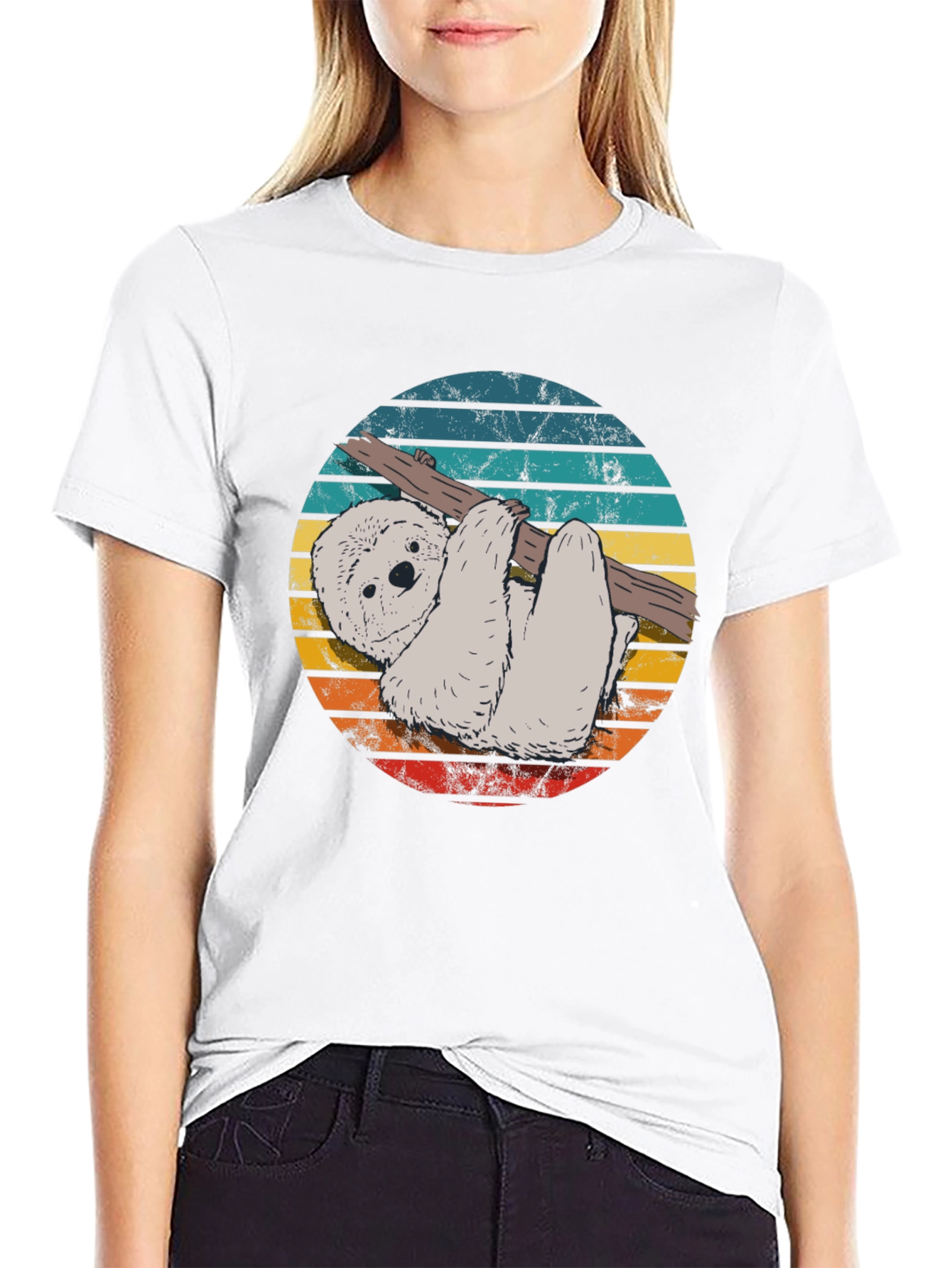 Retro Sloth T-Shirt - Hang Loose