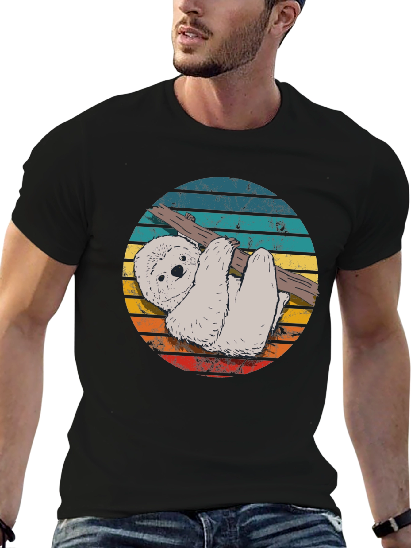 Retro Sloth T-Shirt - Hang Loose