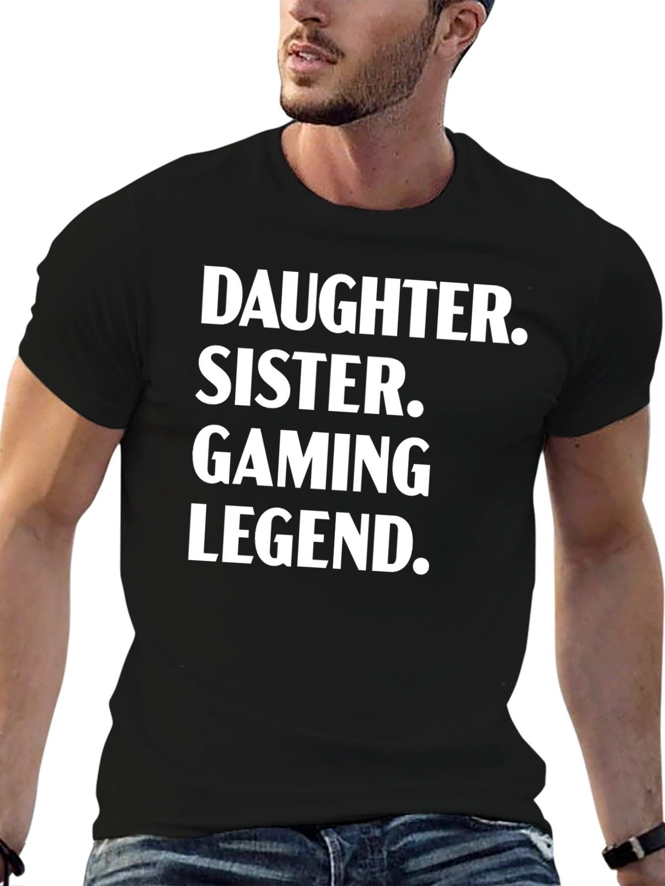 Daughter Sister Gaming Legend T-Shirt - Black