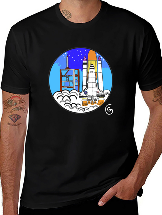Space Shuttle Launch Graphic T-Shirt