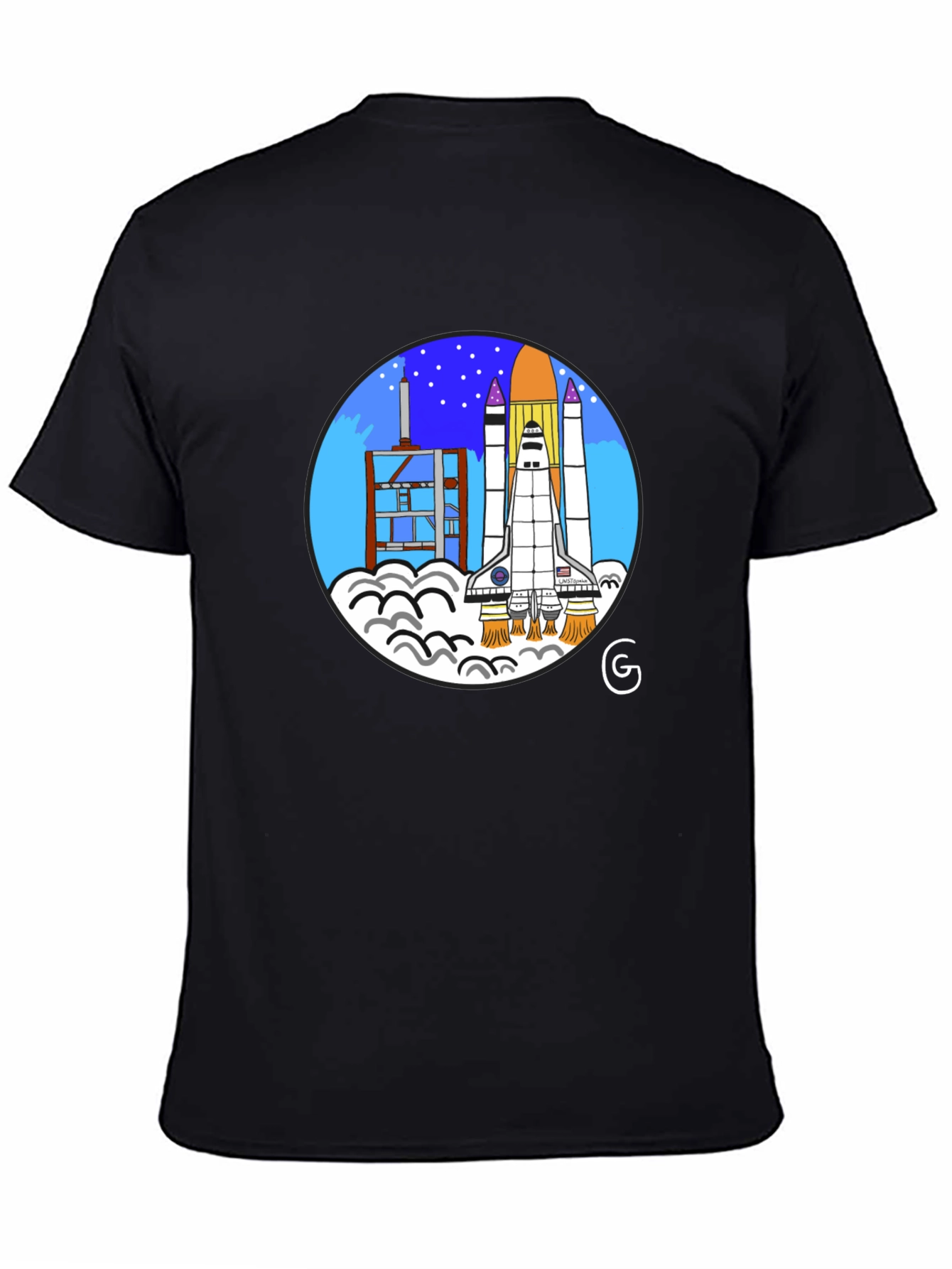Space Shuttle Launch Graphic T-Shirt