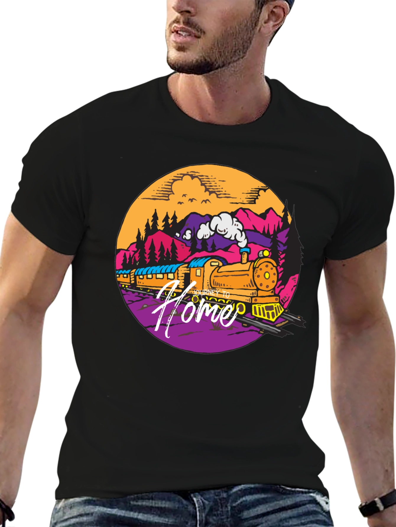 Homebound Train Graphic T-Shirt