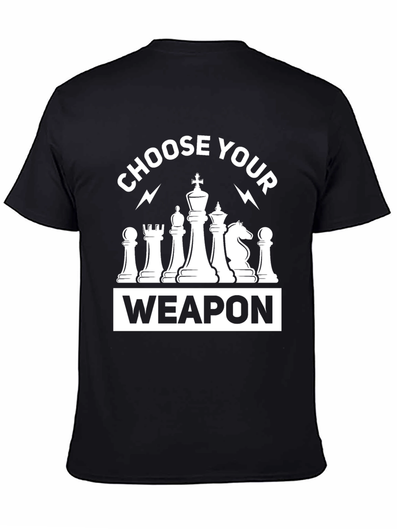 Choose Your Weapon Chess T-Shirt - Black
