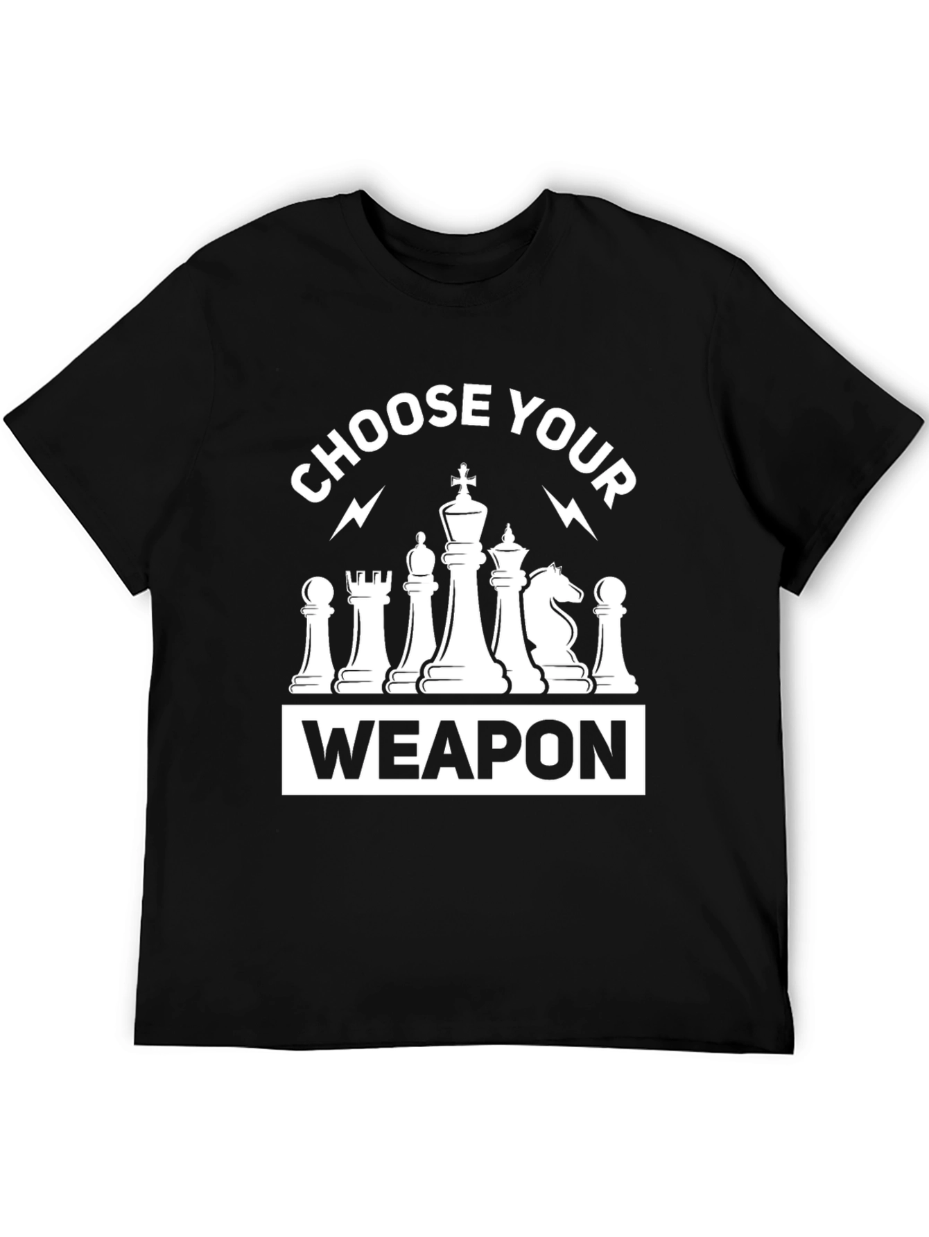 Choose Your Weapon Chess T-Shirt - Black