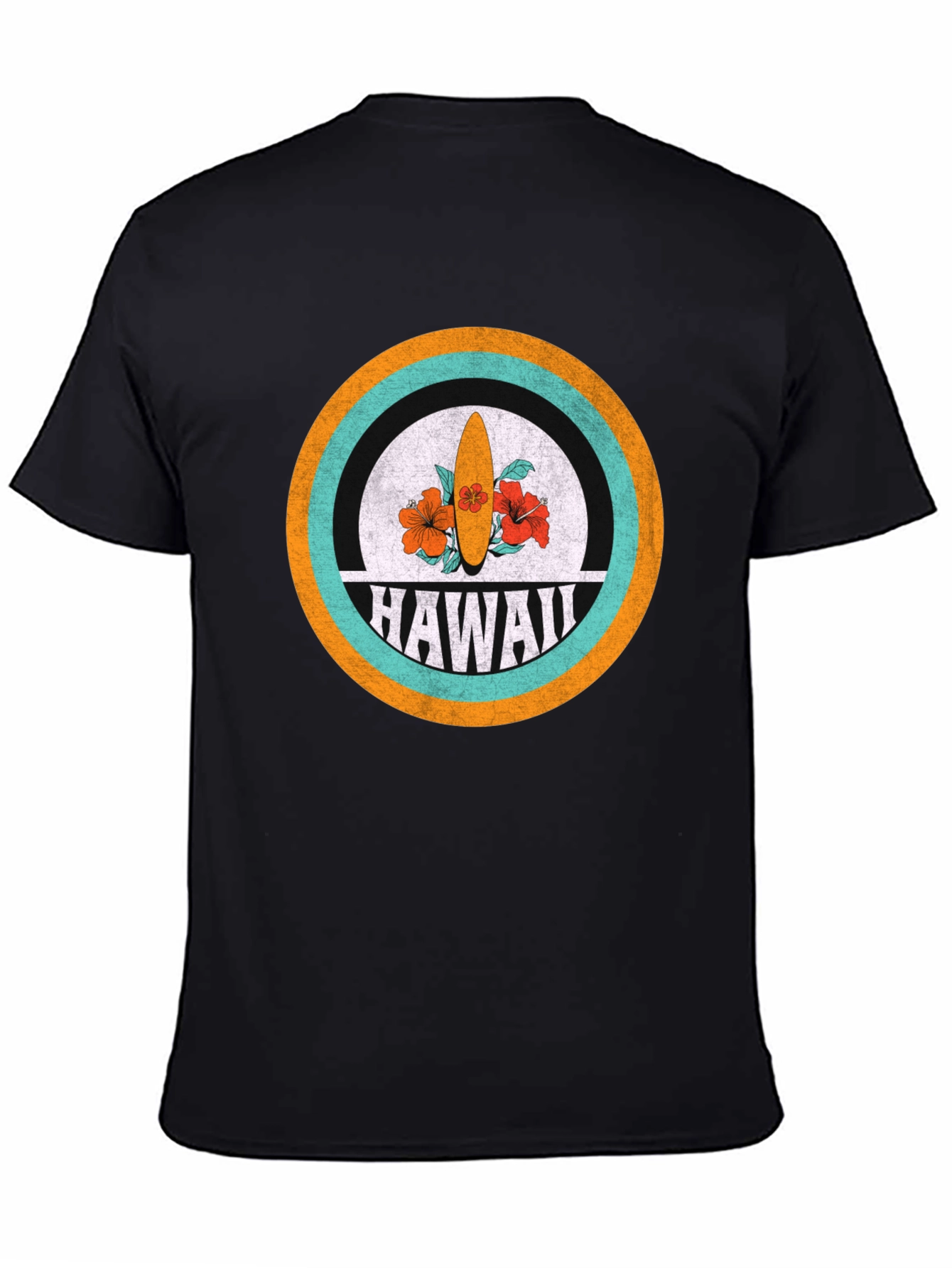 Hawaii Surfboard Graphic Tee - Retro Style