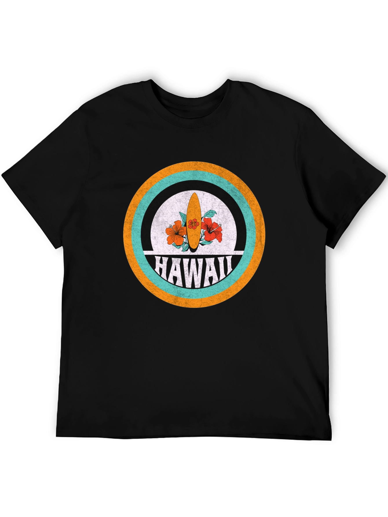 Hawaii Surfboard Graphic Tee - Retro Style