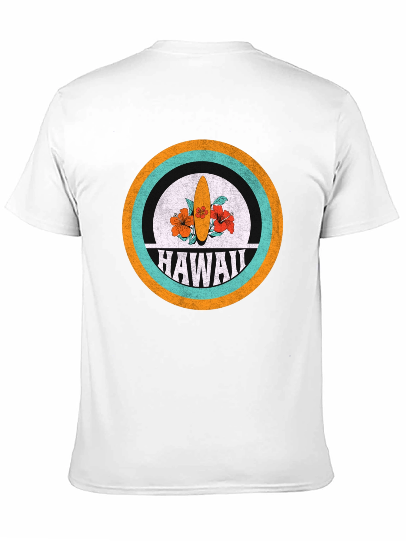 Hawaii Surfboard Graphic Tee - Retro Style