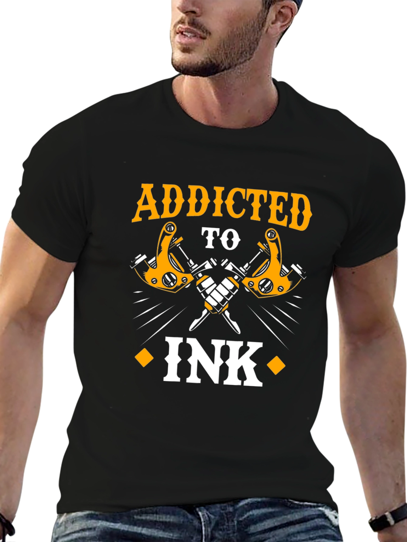 Addicted to Ink Tattoo T-Shirt - Bold Graphic Tee