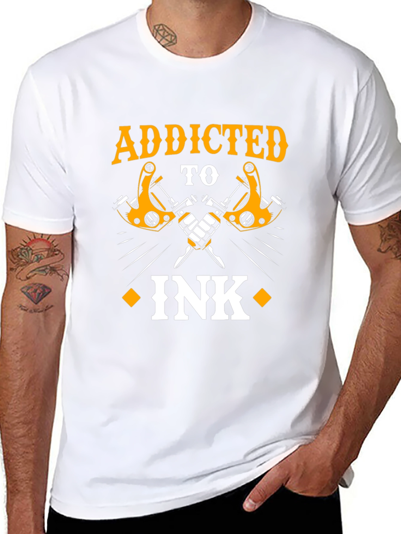 Addicted to Ink Tattoo T-Shirt - Bold Graphic Tee
