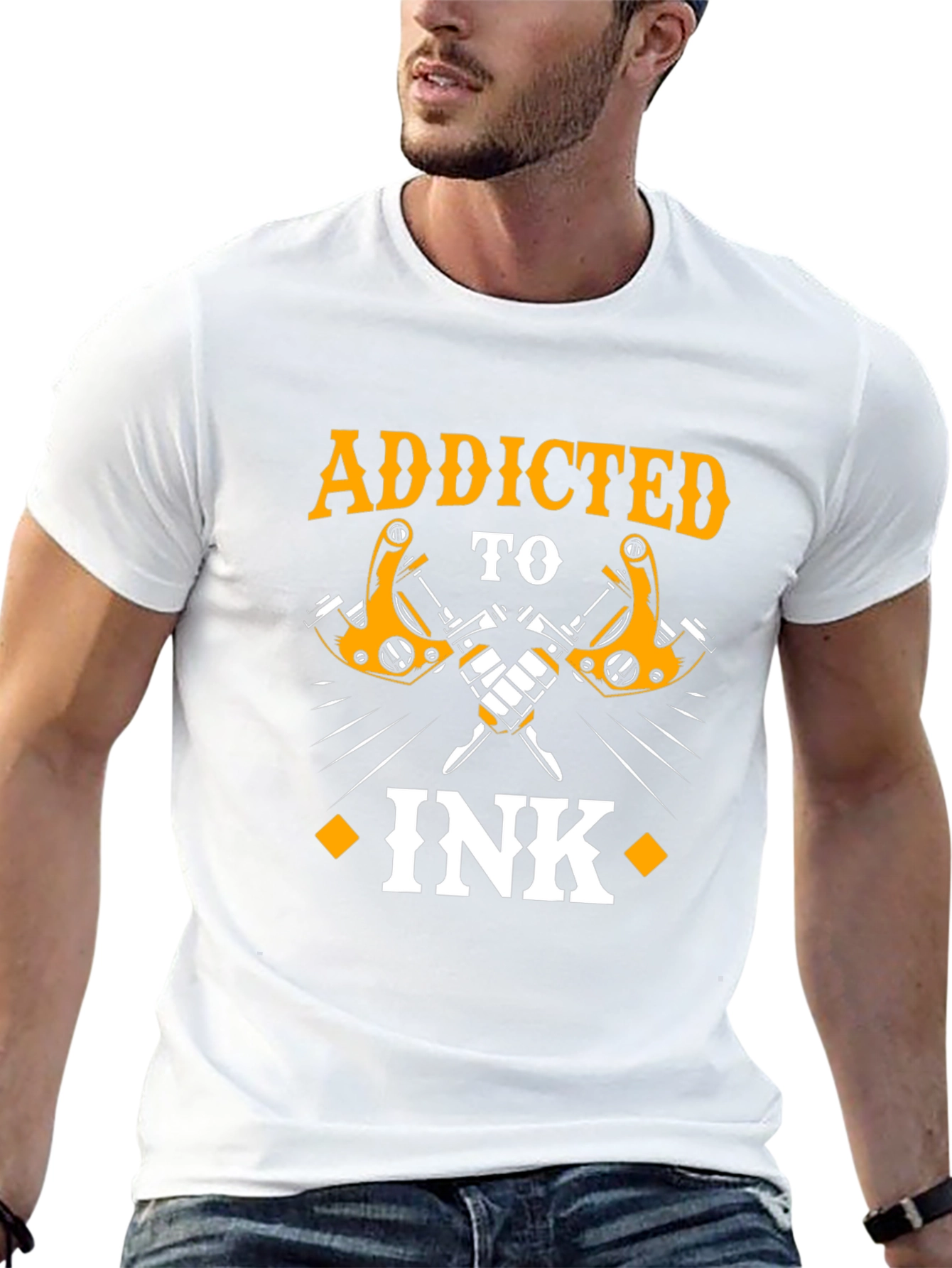Addicted to Ink Tattoo T-Shirt - Bold Graphic Tee