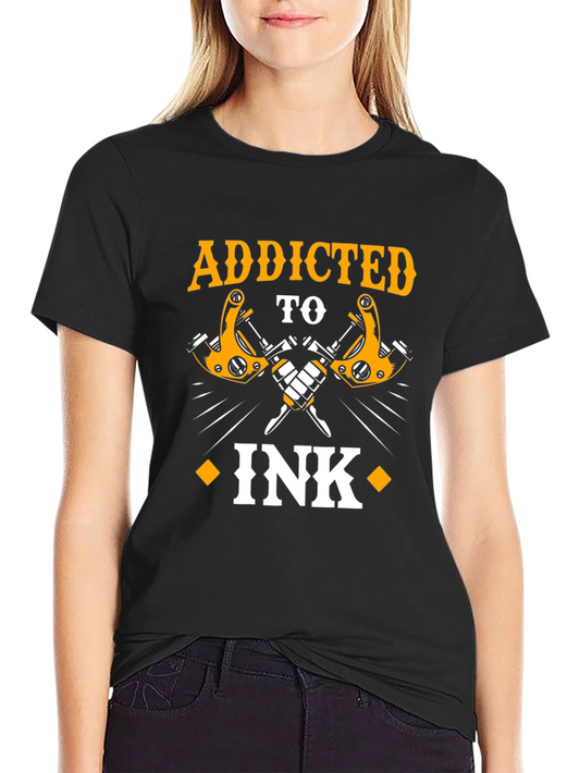 Addicted to Ink Tattoo T-Shirt - Bold Graphic Tee