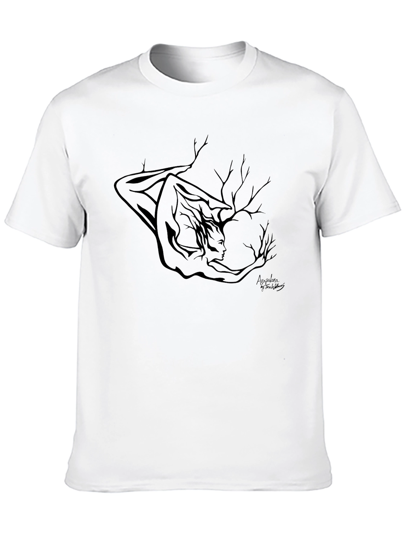 Nature Spirit Graphic Tee - Black Cotton T-Shirt