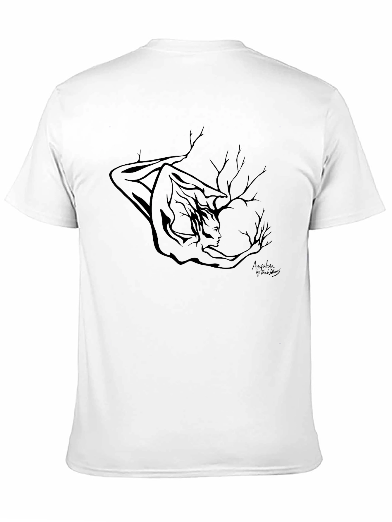 Nature Spirit Graphic Tee - Black Cotton T-Shirt