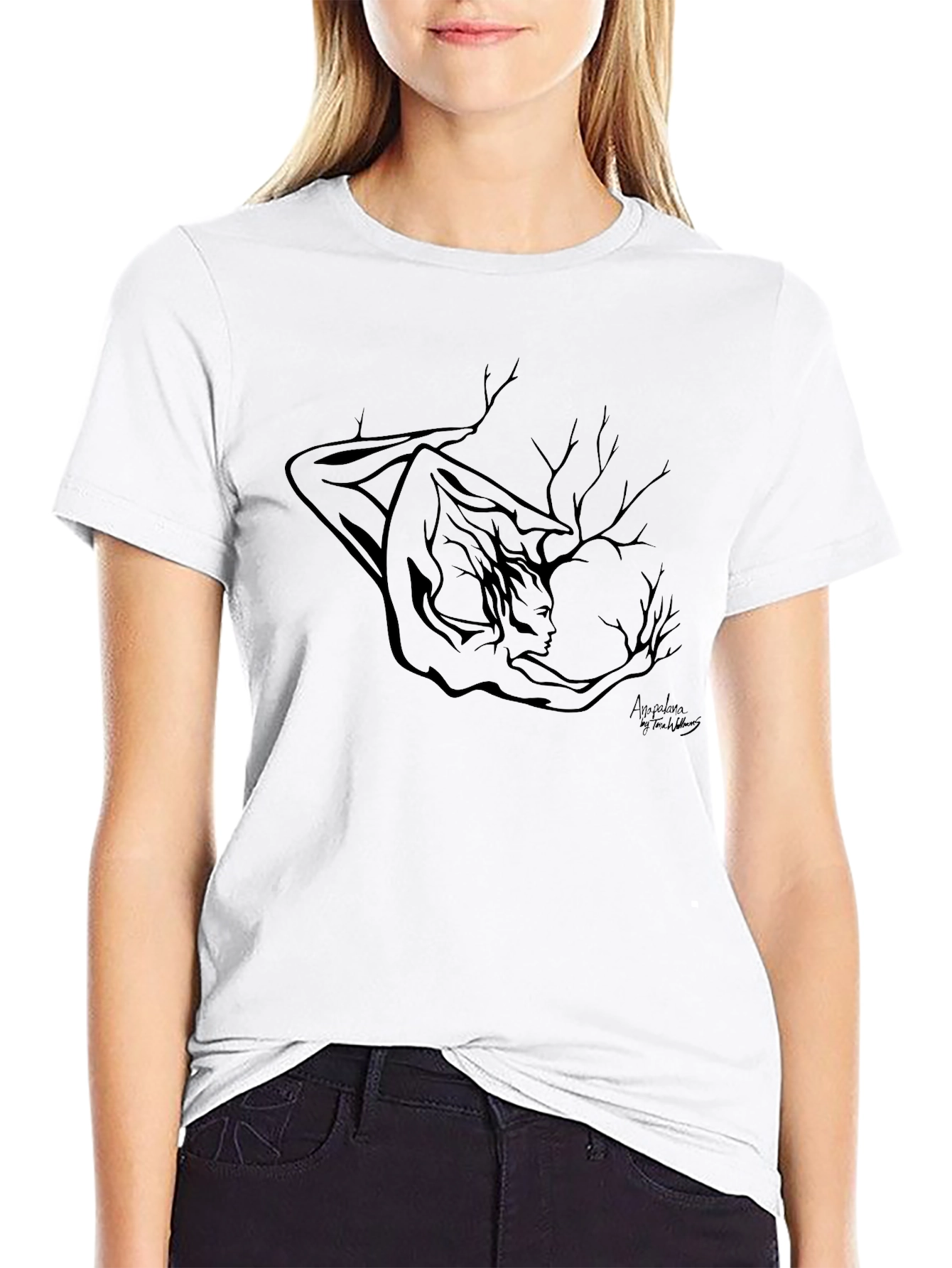 Nature Spirit Graphic Tee - Black Cotton T-Shirt