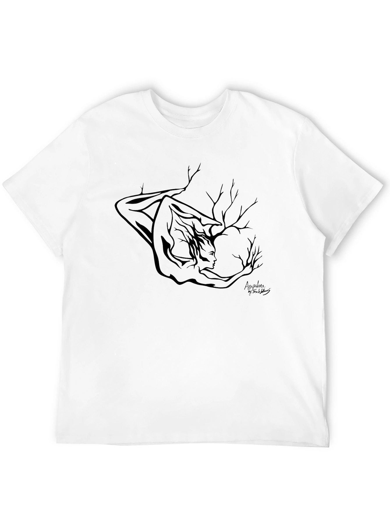 Nature Spirit Graphic Tee - Black Cotton T-Shirt