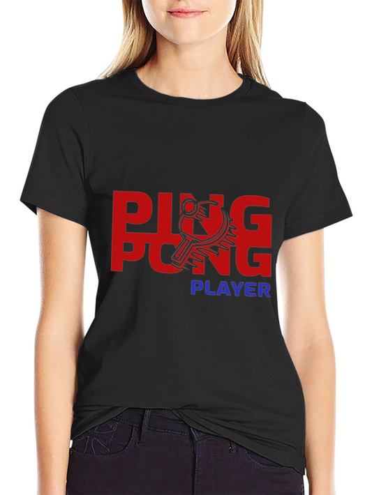 Ping Pong Player Graphic Tee - Stylish & Comfortable
