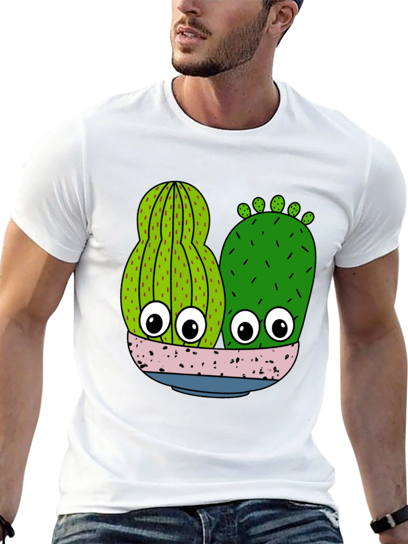 Funny Cactus Graphic T-Shirt - Novelty Plant Lover Tee