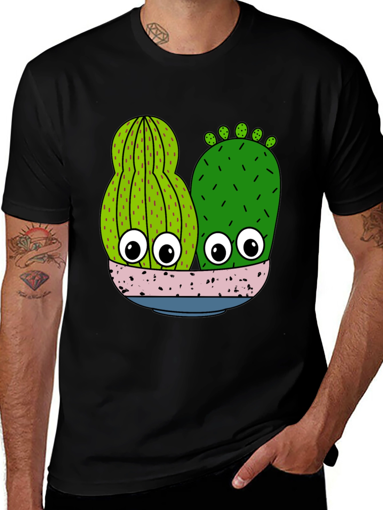 Funny Cactus Graphic T-Shirt - Novelty Plant Lover Tee