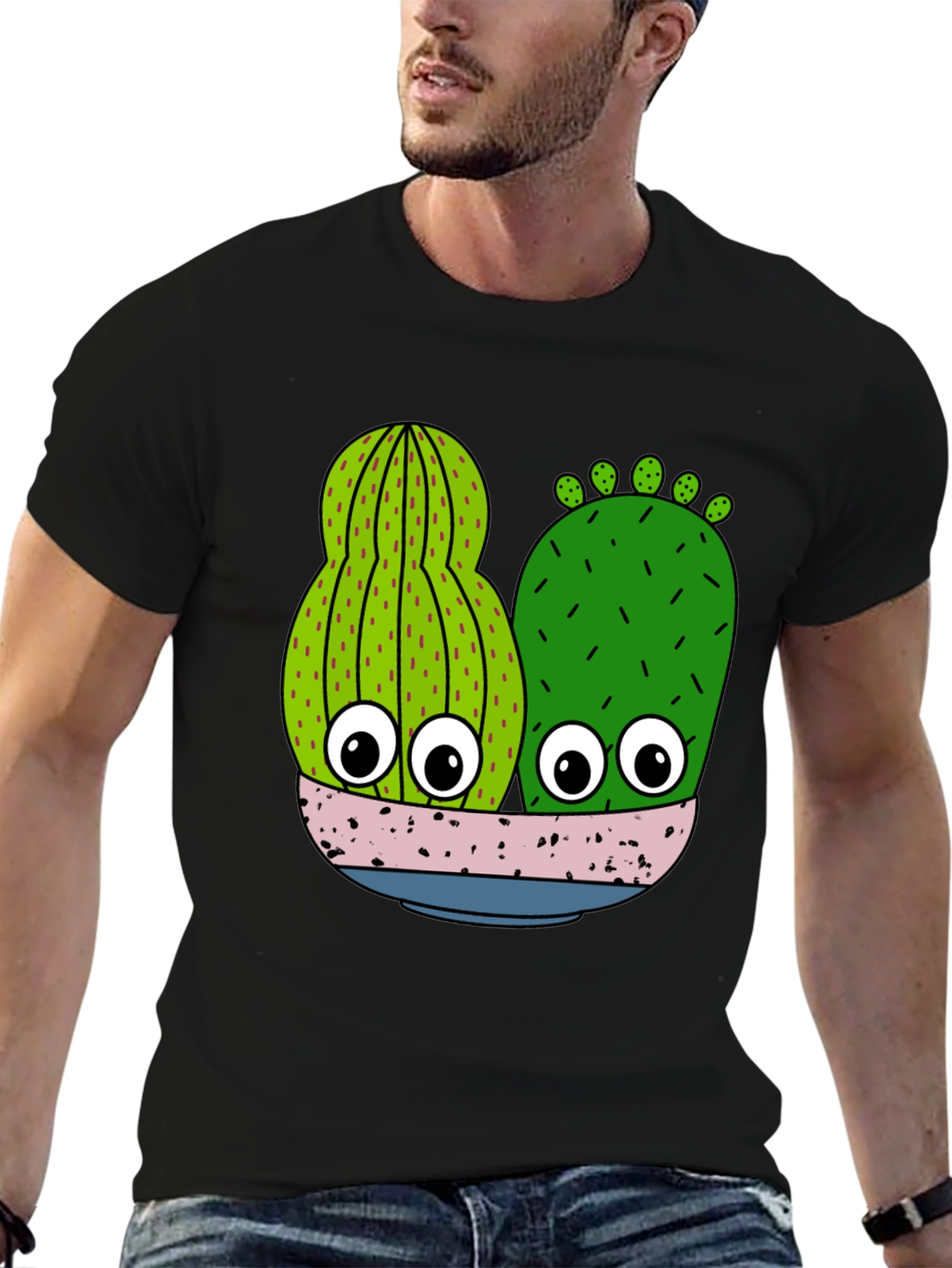 Funny Cactus Graphic T-Shirt - Novelty Plant Lover Tee