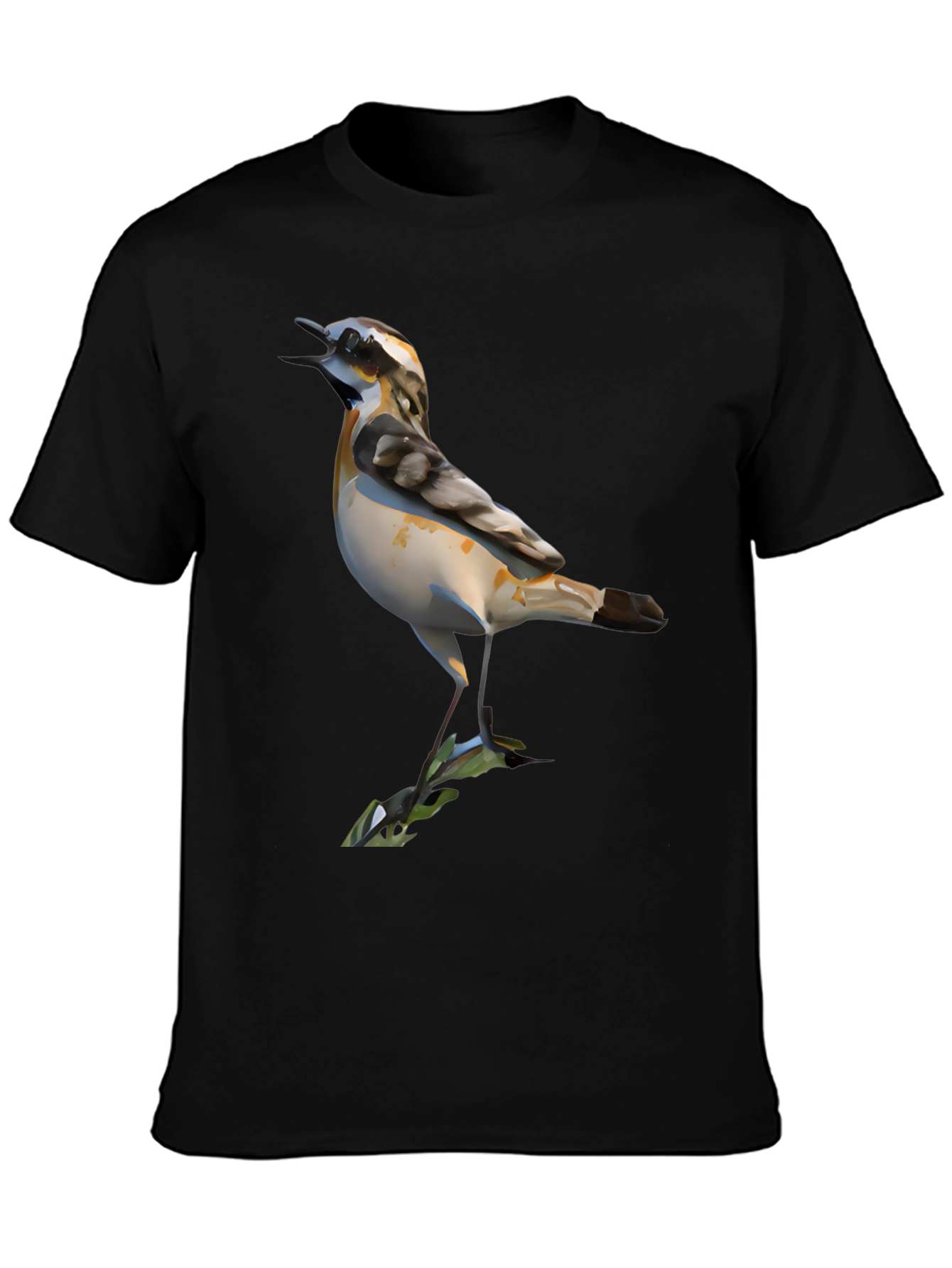 Bird Graphic Black T-Shirt for Men