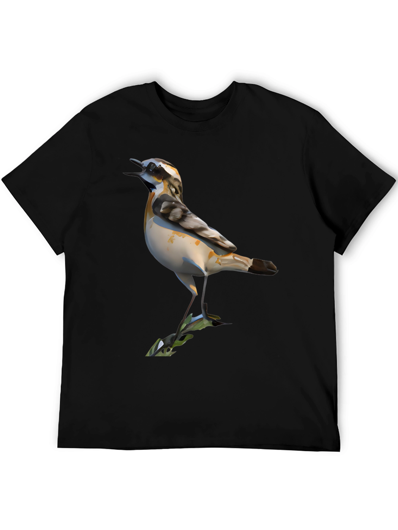 Bird Graphic Black T-Shirt for Men