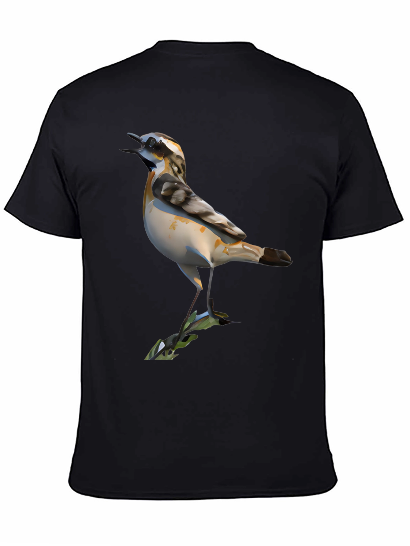 Bird Graphic Black T-Shirt for Men