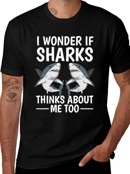 I Wonder If Sharks Think About Me Too T-Shirt