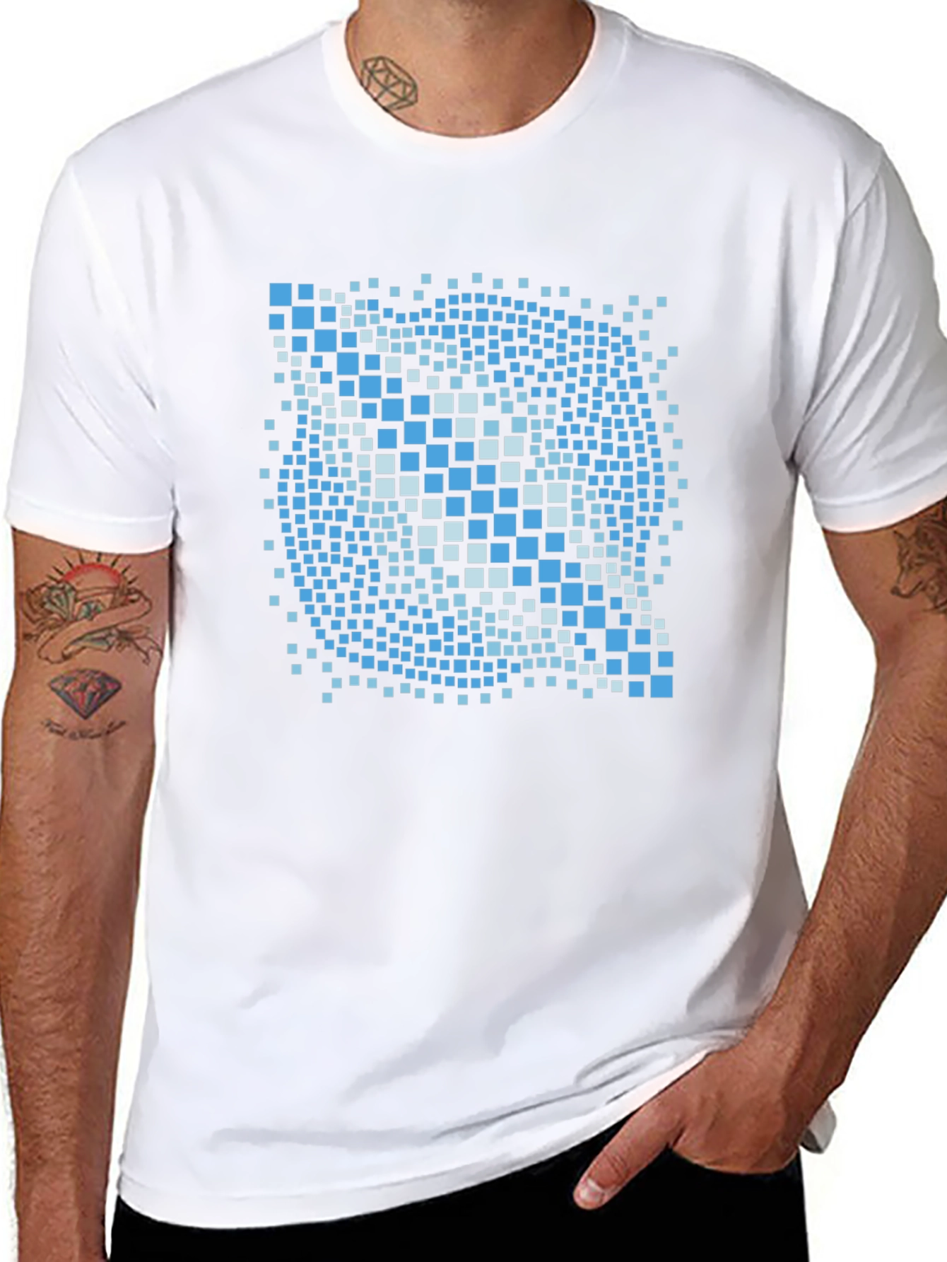 Pixelated Art Black T-Shirt