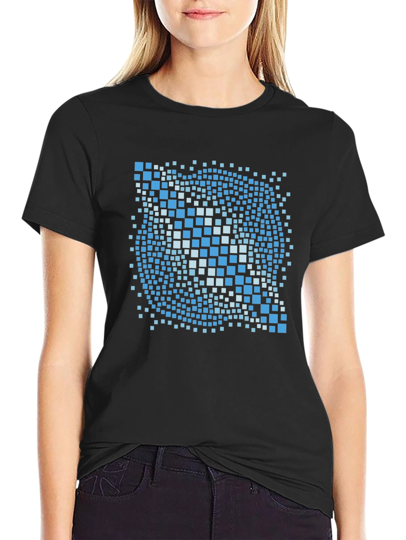 Pixelated Art Black T-Shirt