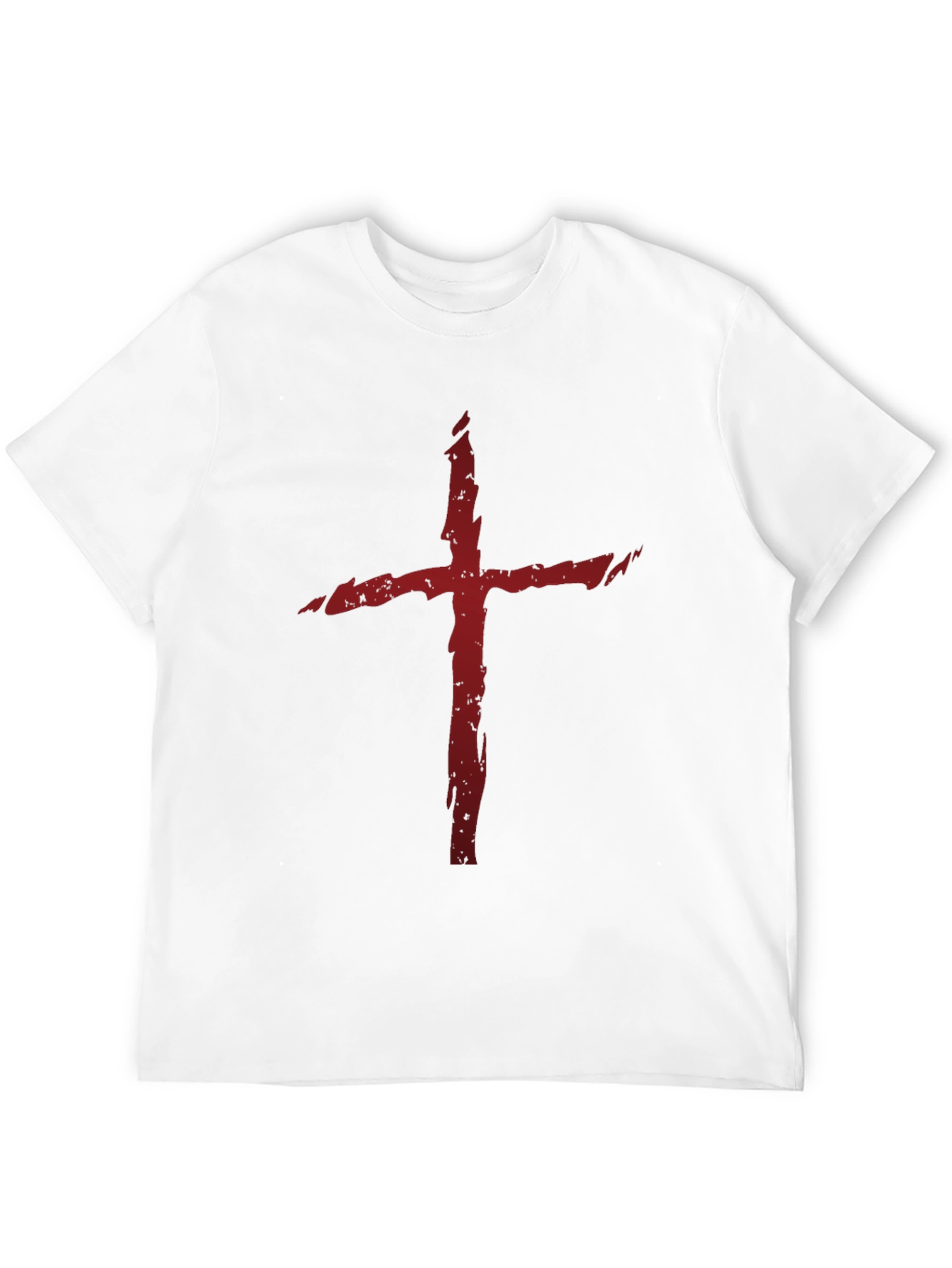 Grunge Red Cross Graphic T-Shirt