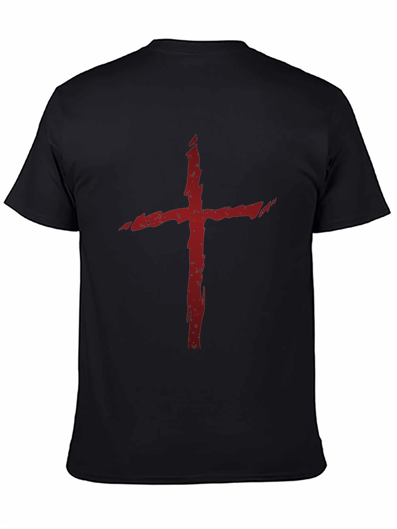 Grunge Red Cross Graphic T-Shirt