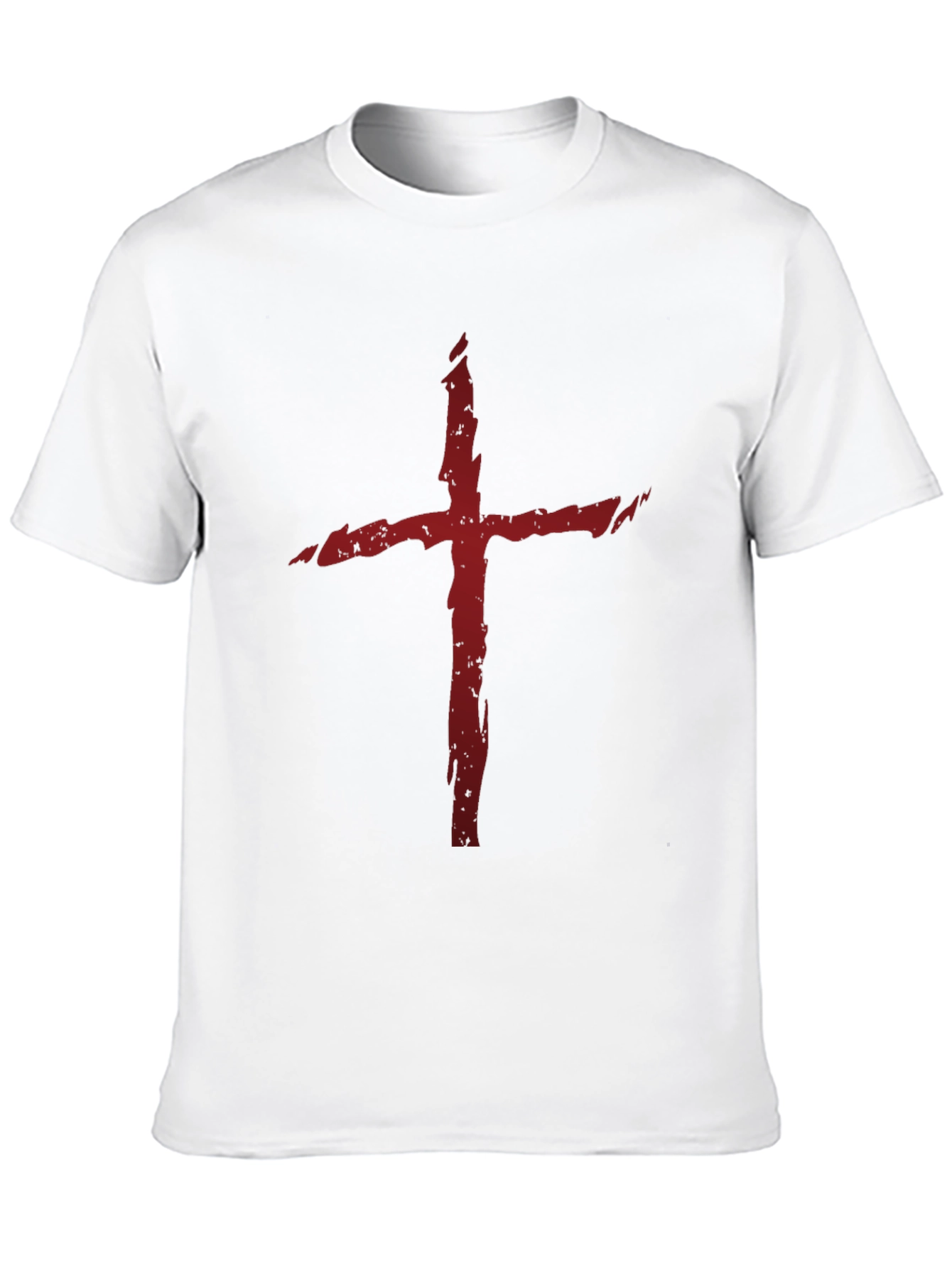 Grunge Red Cross Graphic T-Shirt