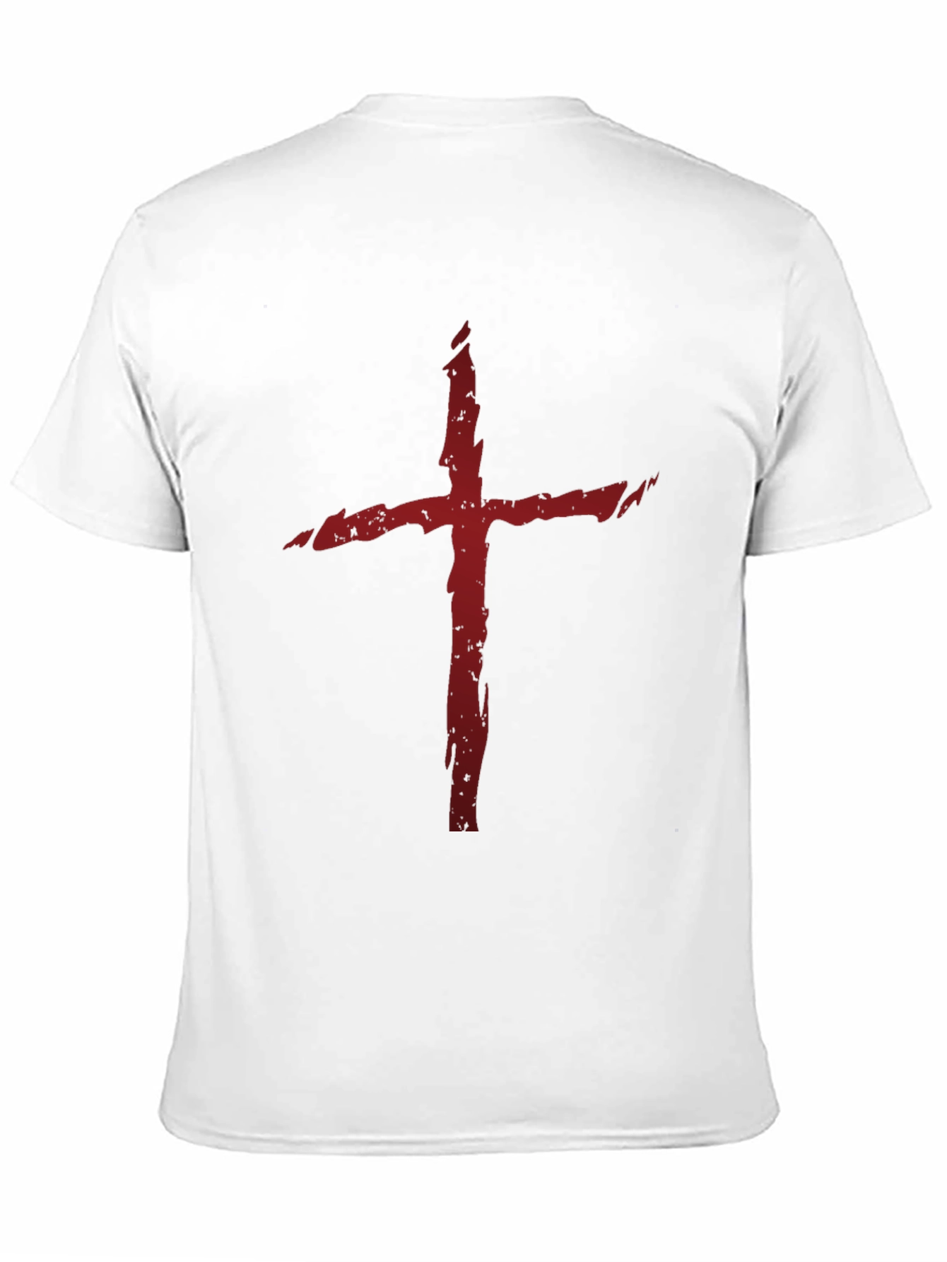 Grunge Red Cross Graphic T-Shirt